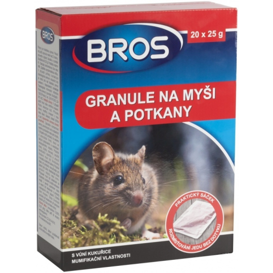 Bros Granule na myši a potkany 20 x 25 g