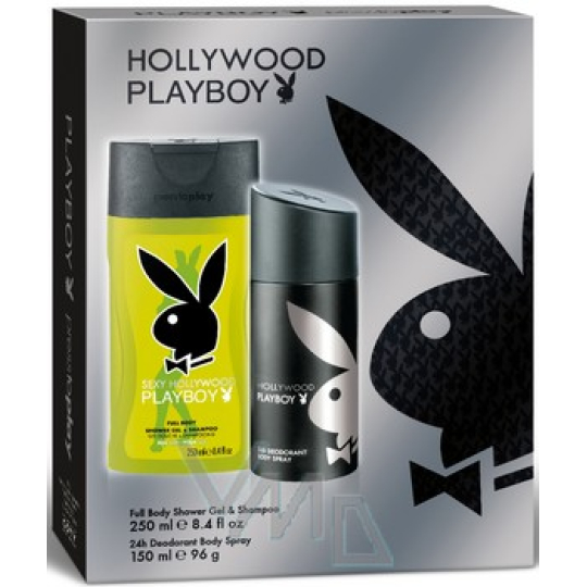 Playboy Hollywood deodorant sprej 150 ml + sprchový gel 250 ml, kosmetická sada