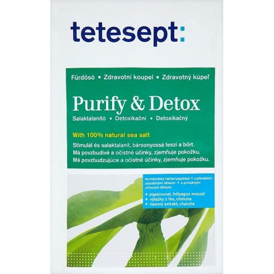 Tetesept Detoxikační Purify & Detox mořská sůl do koupele 80 g