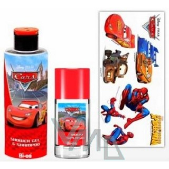 Disney Cars McQueen sprchový gel 200 ml + parfém 30 ml + samolepky dětská kazeta
