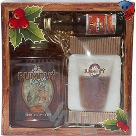 Bohemia Gifts Rumová kosmetika sprchový gel 300 ml + mýdlo 70 g + rum 0,04 l, kosmetická sada