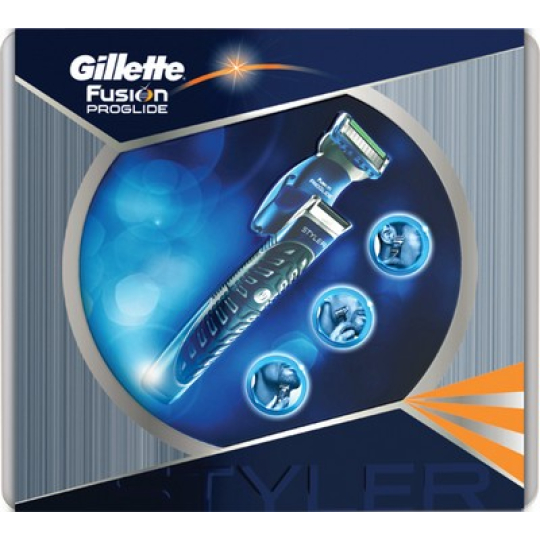 Gillette Fusion ProGlide holicí strojek + náhradní hlavice 1 kus + gel na holení 175ml, kosmetická sada, pro muže