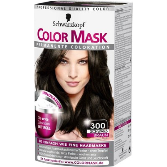 Schwarzkopf Color Mask barva na vlasy 300 Černohnědý