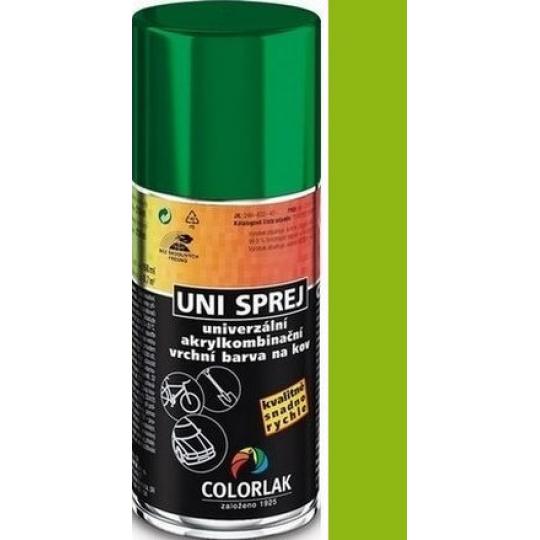 Colorlak Uni univerzální akrylkombinační barva sprej 5122 Zelená břízová 160 ml