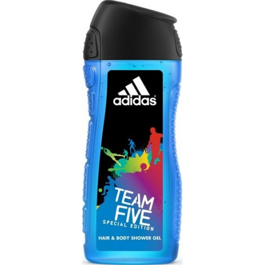 Adidas Team Five 2v1 sprchový gel na tělo a vlasy pro muže 400 ml