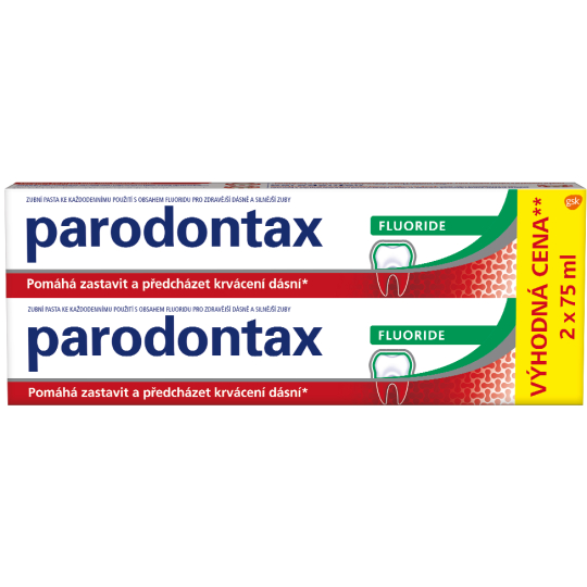 Parodontax Fluoride zubní pasta proti krvácení dásní 2 x 75 ml, duopack
