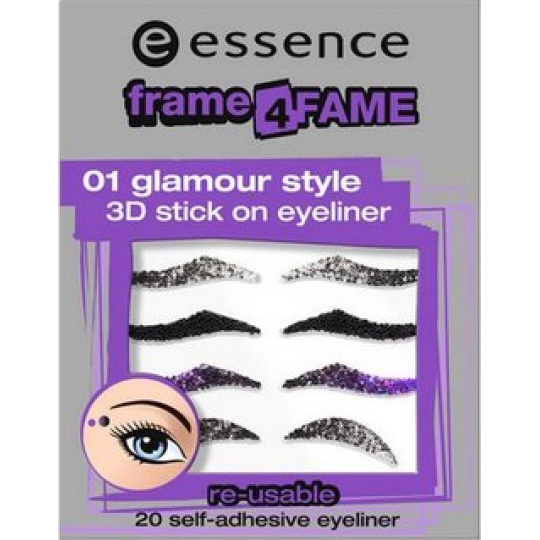 Essence Frame for Fame 3D nalepovací oční linky 01 Glamour Style 10 párů