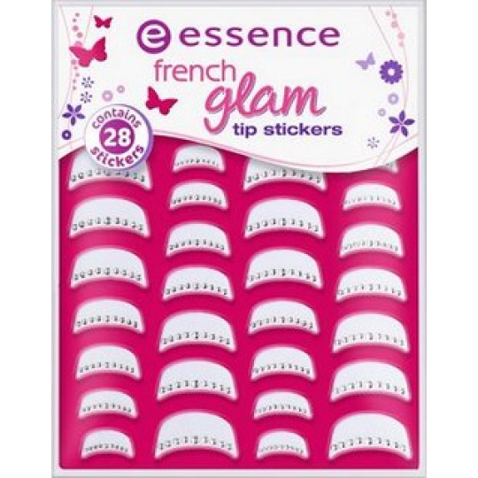 Essence French Glam Tip Sticker nálepky na špičky nehtů 05 Me & My French 28 kusů