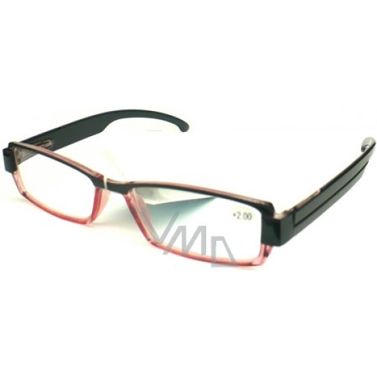 Berkeley Čtecí dioptrické brýle +1,50 černorůžové CB02 1 kus MC 2076