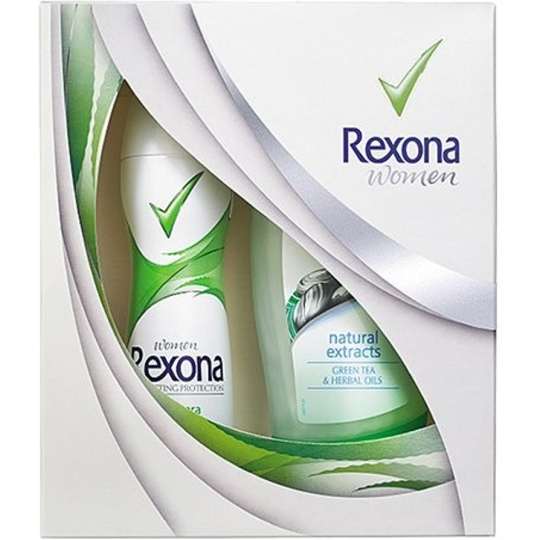 Rexona Aloe Vera deodorant sprej 150 ml + sprchový gel 250 ml, kosmetická sada