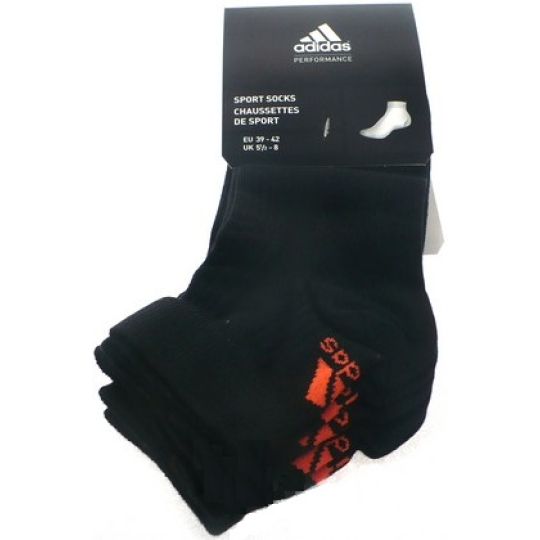 Adidas ponožky černé vel. 39-42 3 kusy