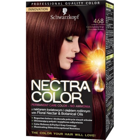 Schwarzkopf Nectra Color barva na vlasy 468 Čokoládově hnědá