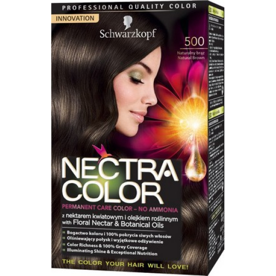 Schwarzkopf Nectra Color barva na vlasy 500 Přírodní hnědá