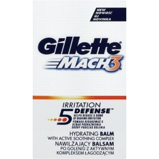 Gillette Mach3 Hydratační balzám s aktivním zklidňujícím komplexem, pro muže 50 ml