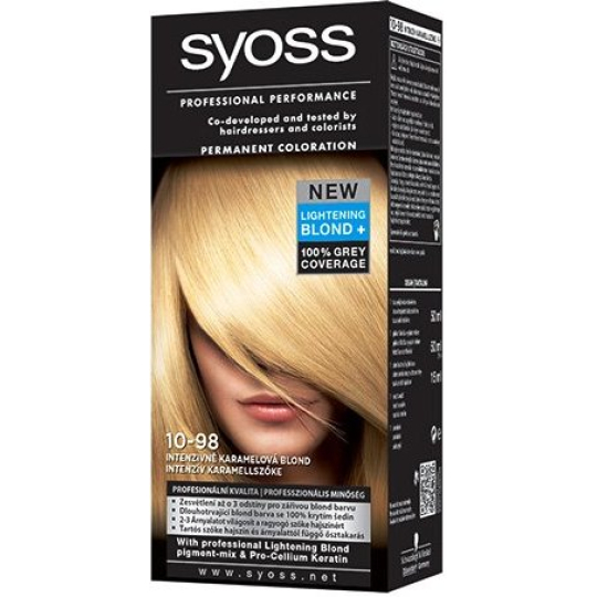 Syoss Lightening Blond Professional barva na vlasy 10 - 98 Intenzivní karamelová blond