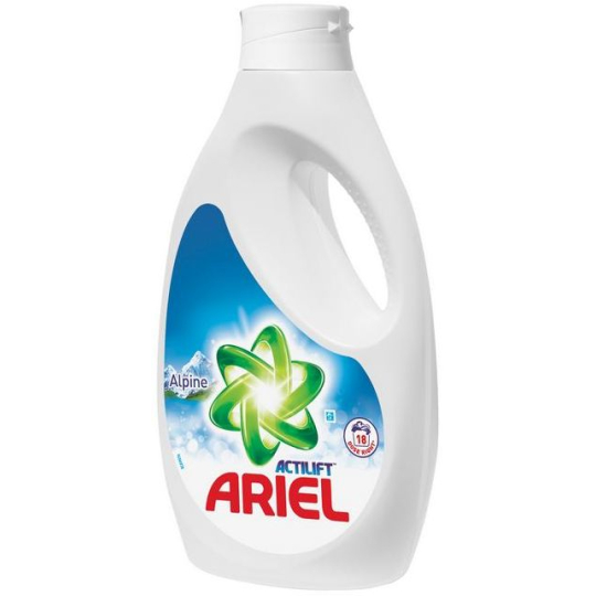 Ariel Actilift Alpine tekutý prací gel na bílé prádlo 18 dávek 1,26 l