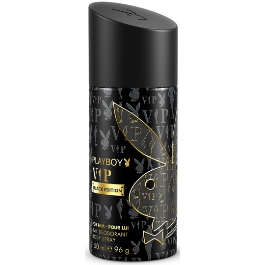 Playboy Vip Black Edition for Him deodorant sprej pro muže 150 ml