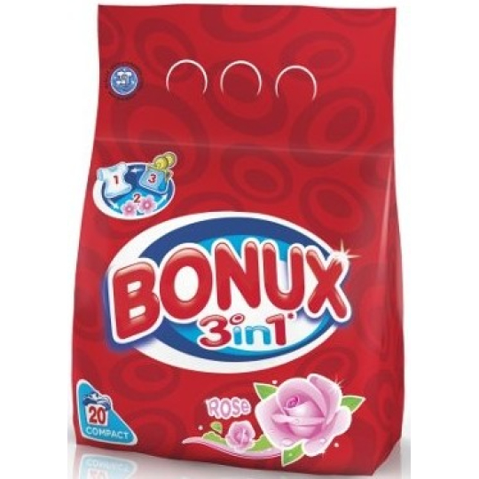 Bonux Rose 3v1 prací prášek 20 dávek 1,4 kg