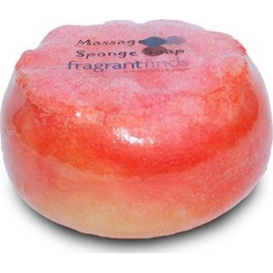 Fragrant Golden Balls Glycerinové mýdlo masážní s houbou naplněnou vůní parfému Beckham Classic v barvě jasně červené 200 g