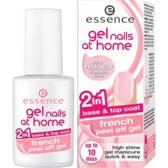 Essence Gel Nails At Home French Peel Off Gel 2v1 slupovací gelový podklad & krycí lak french 7 ml