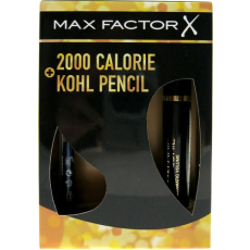 Max Factor 2000 Calorie Dramatic Volume řasenka 01 Black 9 ml + Kohl tužka na oči 020 Black 1,3 g, kosmetická sada