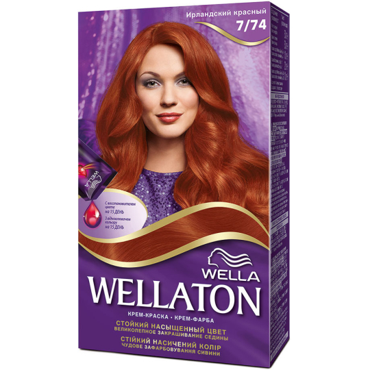 Wella Wellaton krémová barva na vlasy 7/74 Irská červená