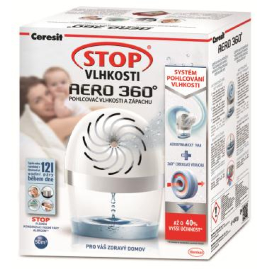 Ceresit Stop vlhkosti Aero 360 pohlcovač vlhkosti komplet bílý 450 g