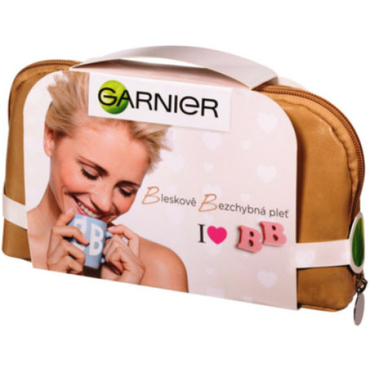Garnier BB Cream BB cream tónovací péče 50 ml + micelární voda pro citlivou pleť 400 ml + taštička, kosmetická sada
