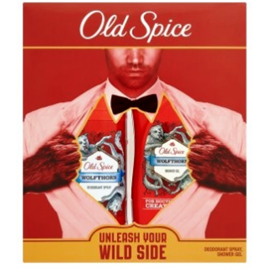 Old Spice Wolfthorn deodorant stick 50 ml + sprchový gel 250 ml, kosmetická sada