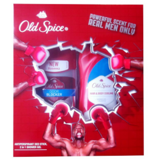 Old Spice Odorblock deodorant stick 60 ml + 2v1 sprchový gel 250 ml, kosmetická sada