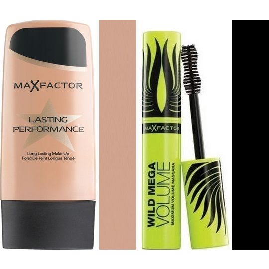Max Factor Lasting Perfomance make-up 105 Soft Biege 35 ml + Wild Mega Volume řasenka černá 11 ml