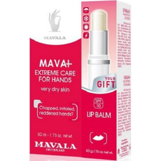 Mavala Duo Mava+ Extreme Care for Hands krém na ruce 50 ml + Lip Balzam balzám na rty 4,5 g
