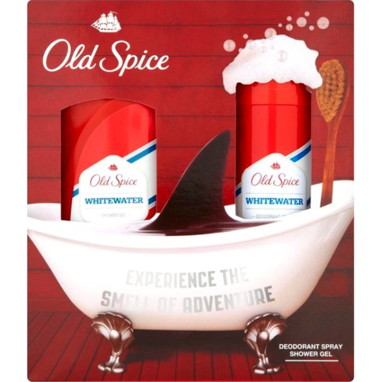Old Spice White Water deodorant sprej pro muže 150 ml + sprchový gel 250 ml, kosmetická sada