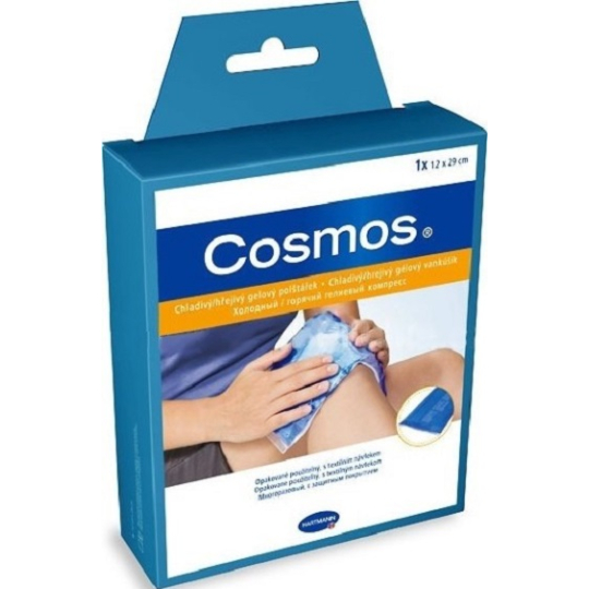 Cosmos Chladivý/hřejivý gelový polštářek s textilním návlekem 12x29 cm 1 kus