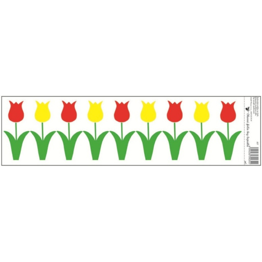 Okenní fólie bez lepidla tulipány 50 x 14 cm