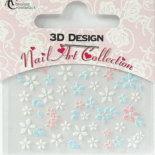 Absolute Cosmetics Nail Art 3D nálepky na nehty 24920 1 aršík