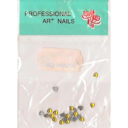 Professional Art Nails ozdoby na nehty kamínky srdíčka zlaté 1 balení