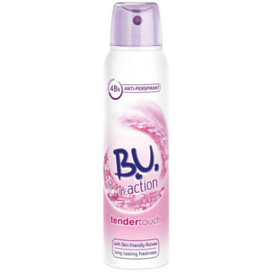 B.U. In Action Tender Touch antiperspirant deodorant sprej pro ženy 150 ml