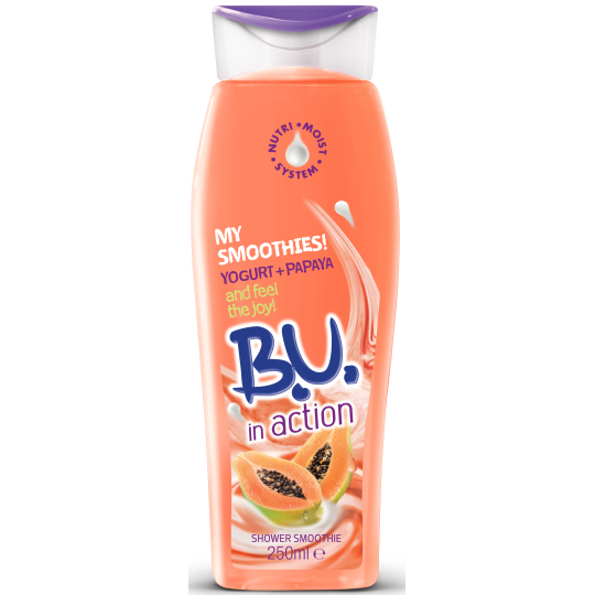 B.U. In Action Yogurt + Papaya sprchový gel pro ženy 250 ml