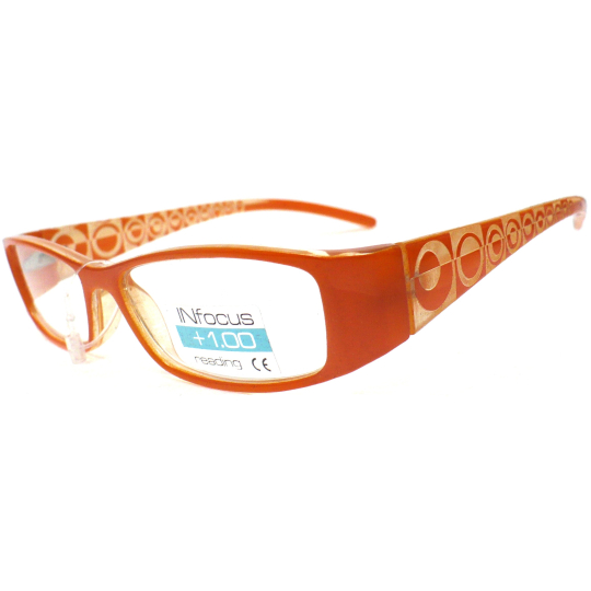 Berkeley Čtecí dioptrické brýle +1,0 oranžové 1 kus R7603 PD62