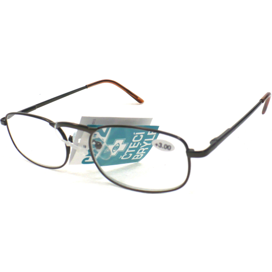 Berkeley Čtecí dioptrické brýle +2,0 hnědé kov CB02 1 kus MC2005