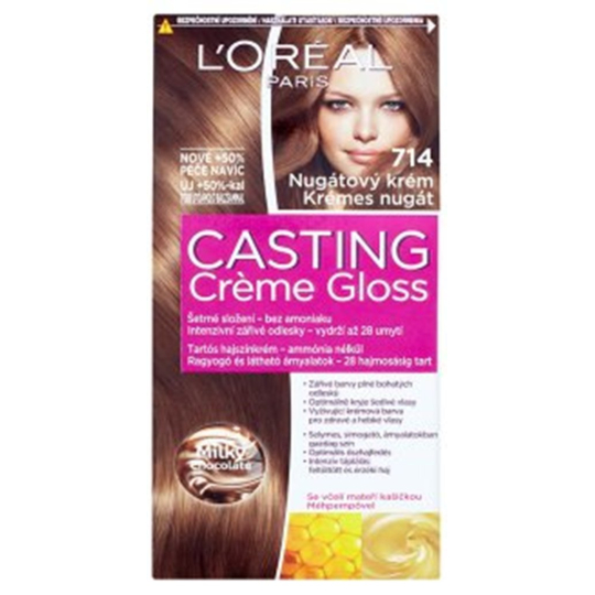 Loreal Paris Casting Creme Gloss barva na vlasy 714 nugátový krém