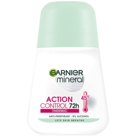 Garnier Mineral Action Control Thermic 72h kuličkový antiperspirant deodorant roll-on pro ženy 50 ml