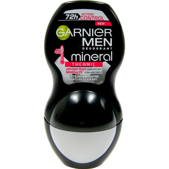 Garnier Men Mineral Action Control Thermic 72h kuličkový antiperspirant deodorant roll-on pro muže 50 ml