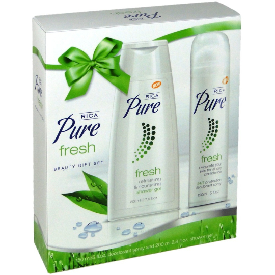 Rica Pure Fresh sprchový gel 200 ml + deodorant sprej pro ženy 150 ml, kosmetická sada