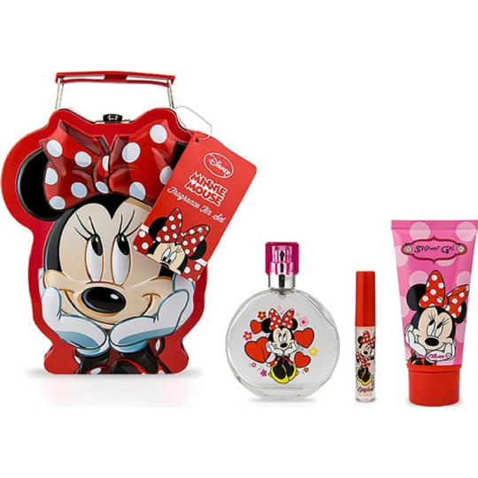 Disney Minnie Mouse toaletní voda pro holky 50 ml + sprchový gel 60 ml + lesk na rty 2,3 g, kosmetická sada