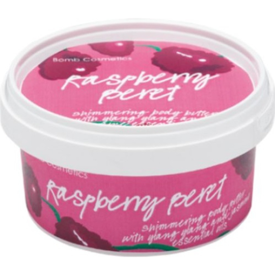 Bomb Cosmetics Třpytivá malina - Raspberry Beret Přírodní tělové máslo ručně vyrobeno 210 ml