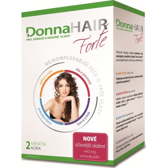 DonnaHair Forte 2 měsíční kúra pro zdravé a krásné vlasy 60 tobolek