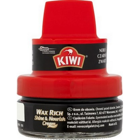 Kiwi Wax Rich Shine & Nourish Cream krém na boty Černý 50 ml