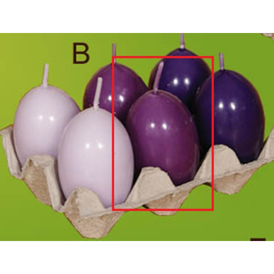 Lima Vajíčko s vůní svíčka fialová 40 x 60 mm 1 kus